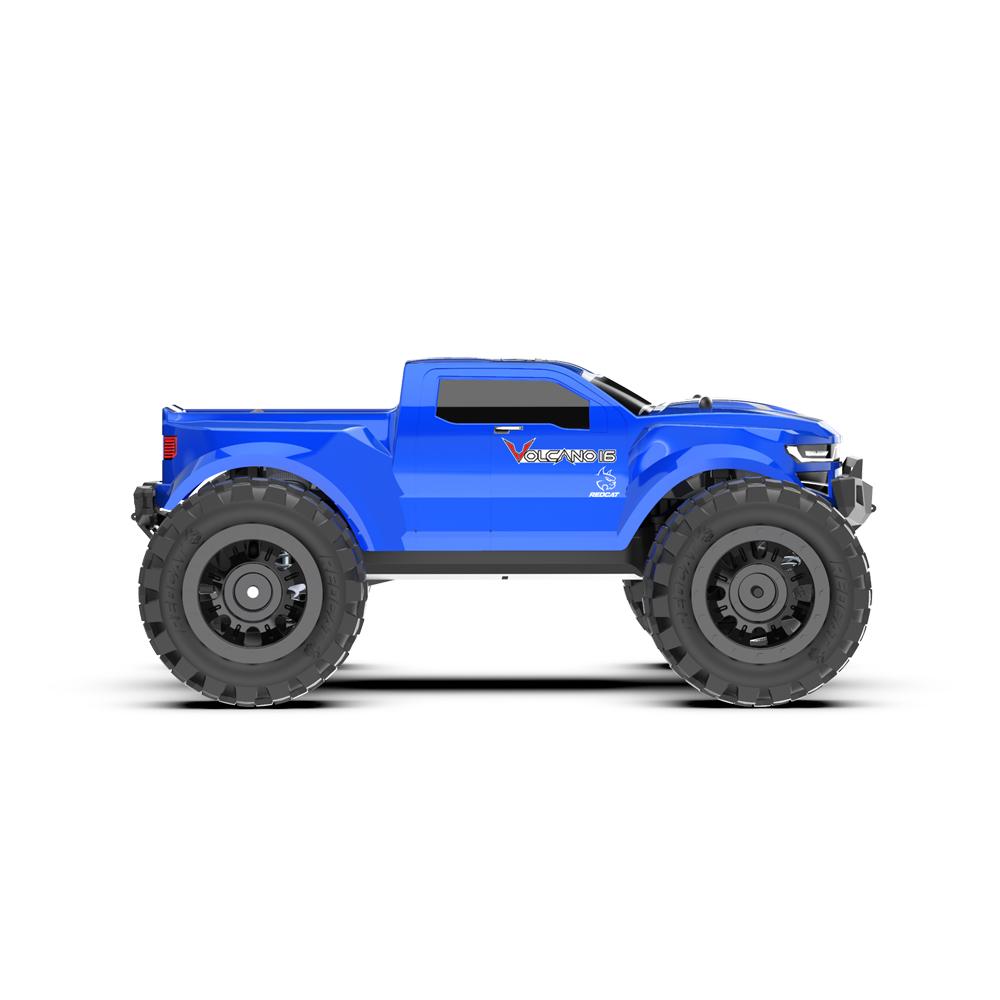 Redcat 1/16 Volcano-16 Mini 4WD Monster Truck (Brushed / RTR / Red or Blue) | RC-N-Go
