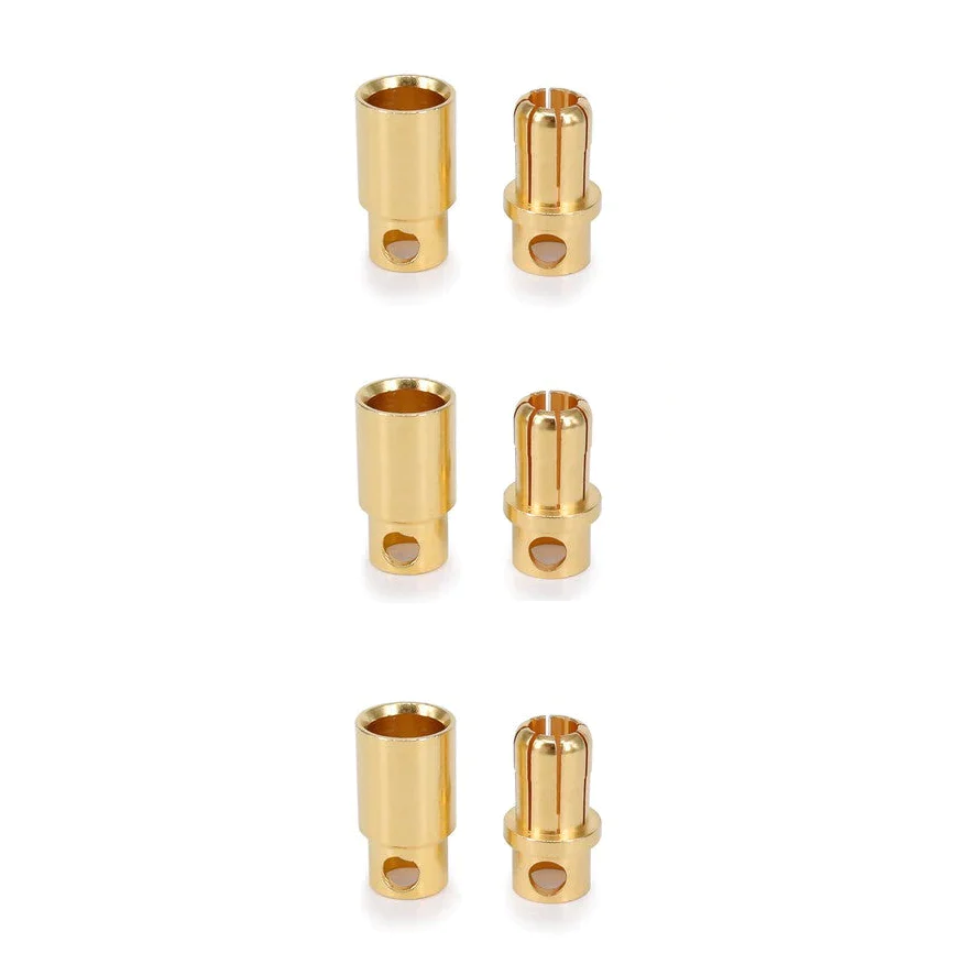 8mm Banana Plug Bullet Connectors (3 Pairs)