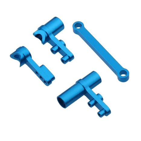 Aluminum Steering Bellcrank Assembly & Link (Blue) | RC-N-Go