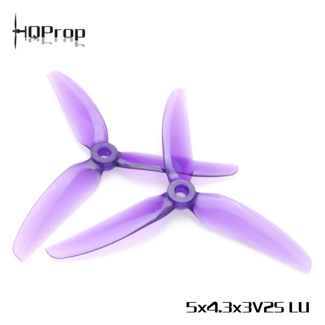 HQProp Freestyle V2S 5X4.3 / 3-Blade Propeller Set (5mm Bore / Multiple Colors)