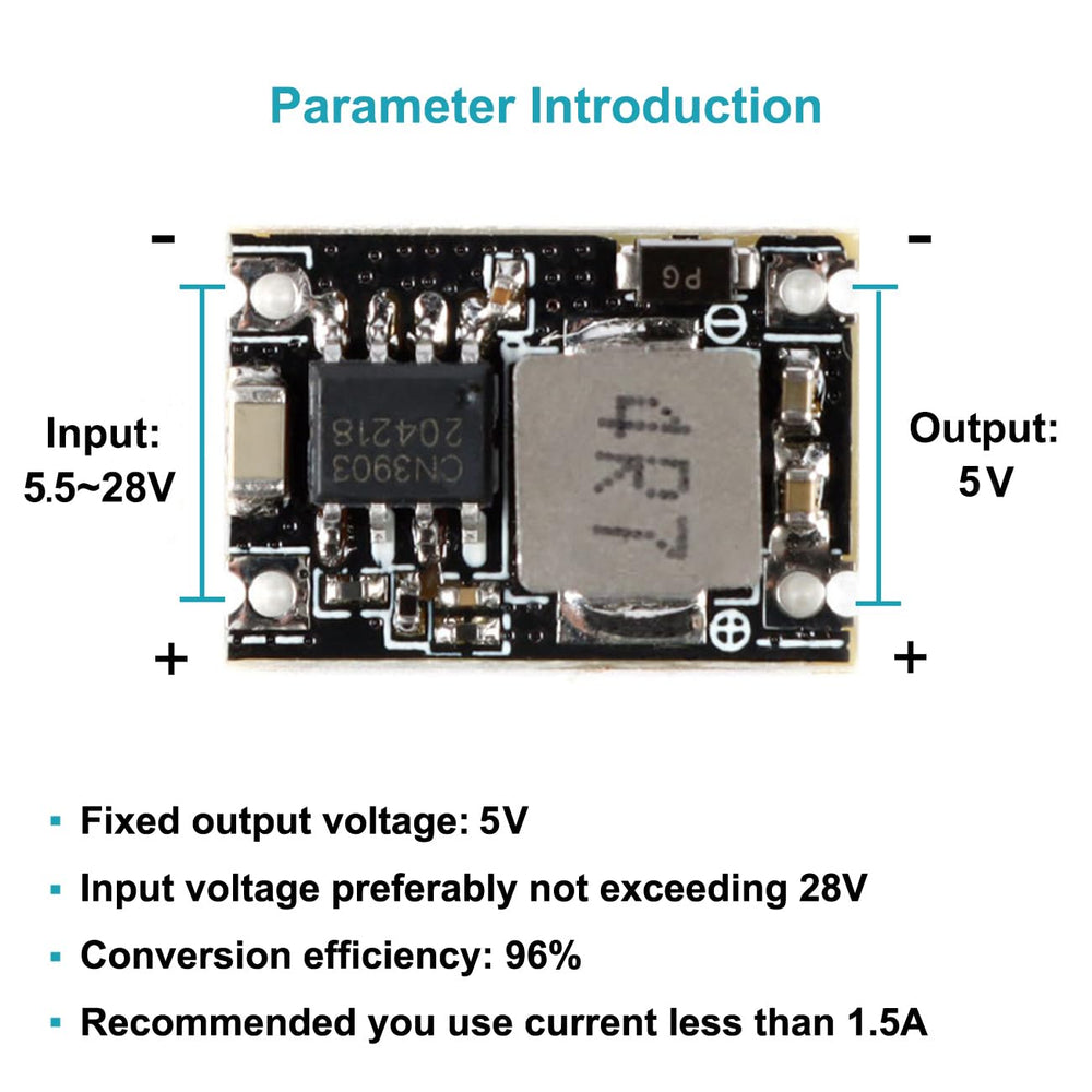 Mini-BEC 5V / 1.5A Voltage Regulator (5-28V Input)