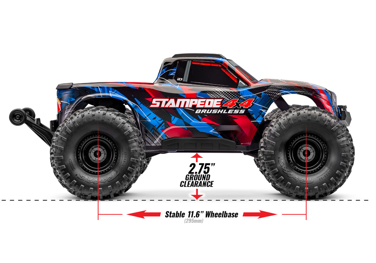 * Traxxas 1/10 Stampede VX3 4X4 Brushless Monster Truck (Multiple Colors / ARR)