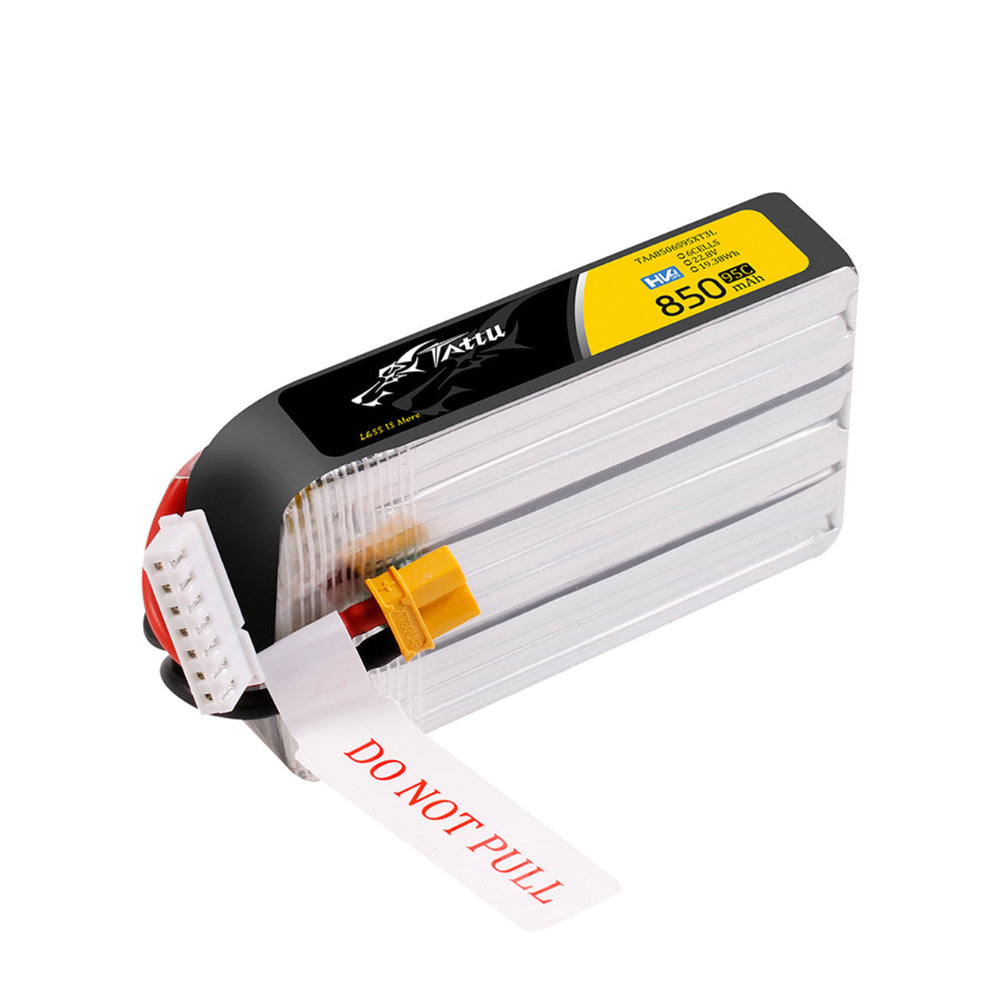 Tattu R-Line 6S HV / 850mAh / 95C / 22.8V / XT30 Long-Pack LiPo Battery