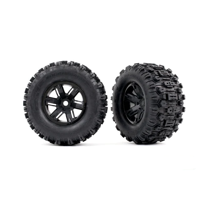 Traxxas Sledgehammer Belted Tire/Wheel Set for X-Maxx (#7871 / 5.2" / 17-24mm  Hex / 2pcs)