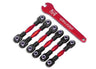 Traxxas Aluminum Turnbuckle Link Set (#8341R / Front & Rear / Red)