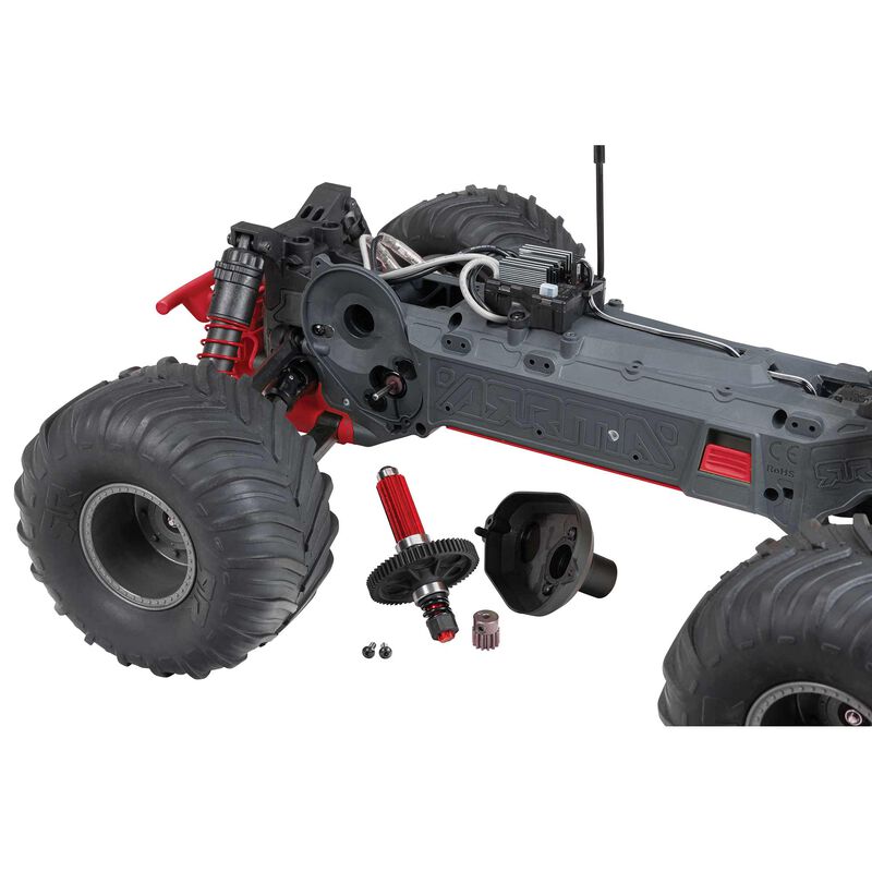 ARRMA 1/10 Gorgon Mega 2WD Monster Truck (Brushed / RTR / Red)