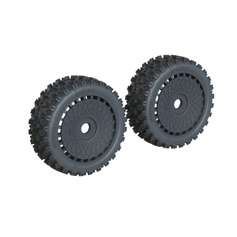 ARRMA Dboots 2-HO Tire/Wheel Set for Typhon (3.3" / 17mm Hex / 2pcs)