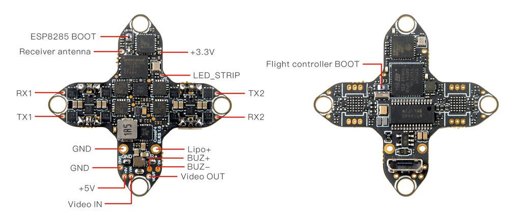 HappyModel CrossF4 4-In-1 Flight Controller (ELRS / 5A / 1-2S)