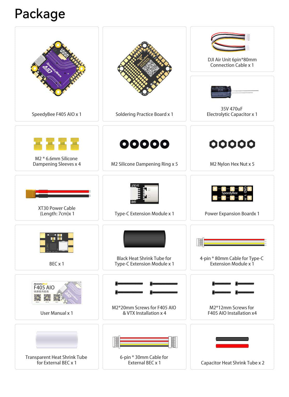 SpeedyBee F405 / 40A / 25x25 AIO Flight Controller (Bluejay / 3-6S)