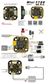 Skystars F722 Mini HD Pro Flight Controller (20x20 / 6 Uarts / 3-6S)