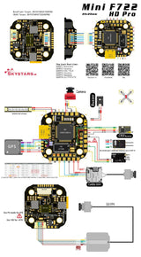 Skystars F722 Mini HD Pro Flight Controller (20x20 / 6 Uarts / 3-6S)