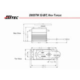 Hitec D955TW Digital Ultra Torque Servo (25T Spline / Titanium Gears)
