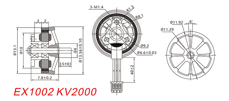 HappyModel EX1002 / 20000KV Brushless Motor w/ Connector