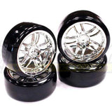 Integy Type3 Tire and Wheel Set for Drift Cars (2.4" / 12mm Hex / 4pcs)