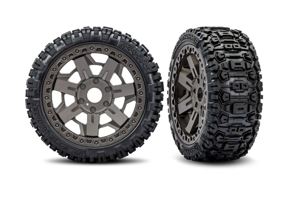 Traxxas Sledgehammer Tire/Wheel Set (#9073 / 3" / 17mm Hex / 2pcs)