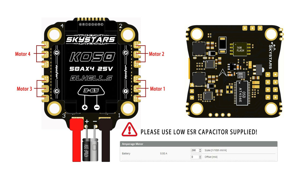 Skystars KO50 50A ESC (30x30 / BLHeli_S / 3-6S)