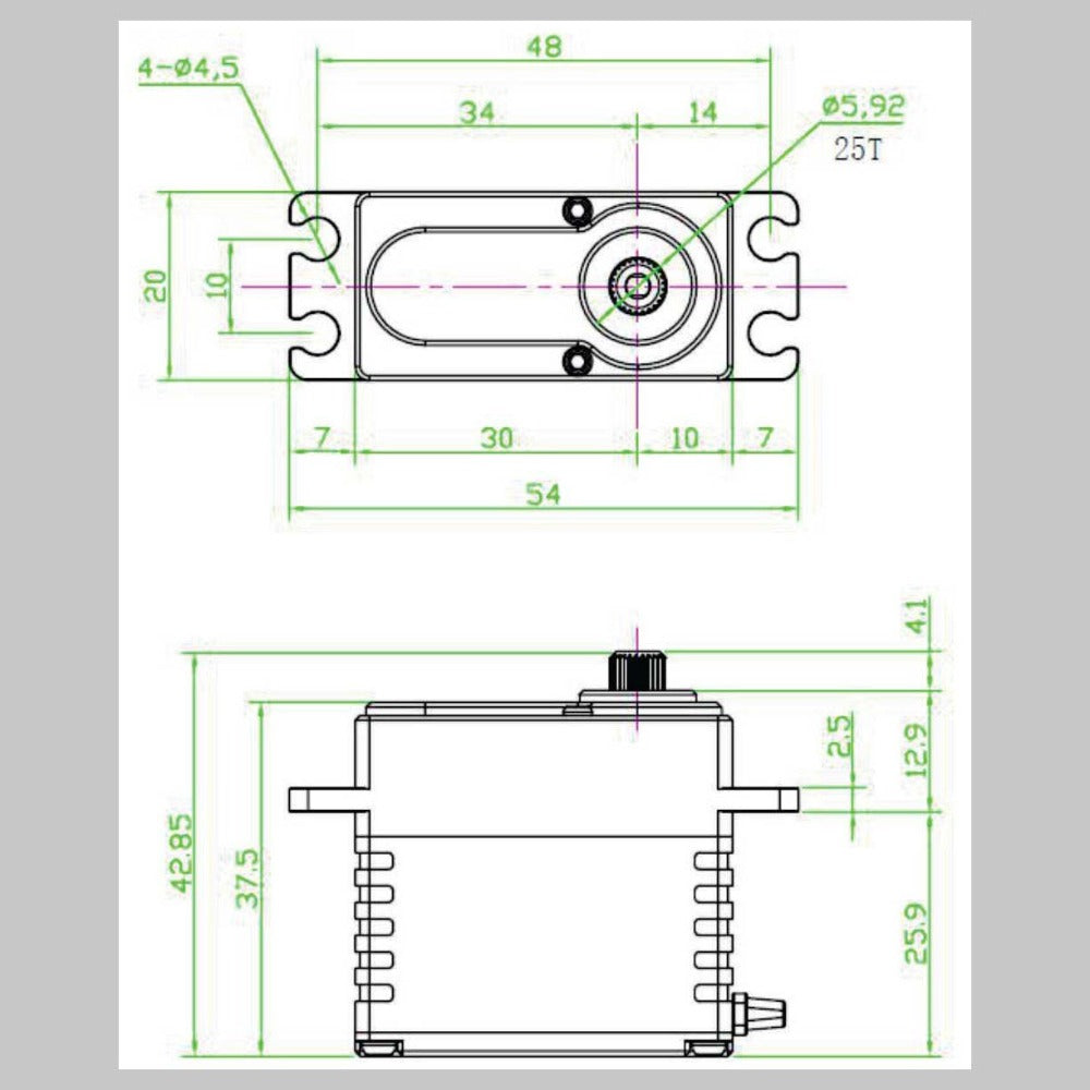 Reefs RC 422HD V2 Digital Coreless Servo (25T Spline / Steel Gears)