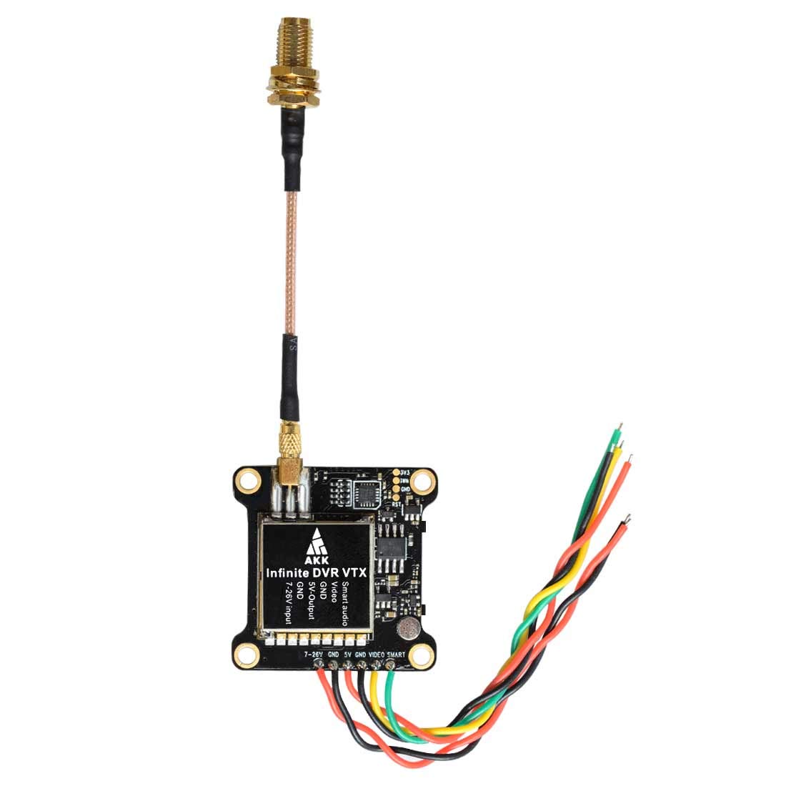 AKK Infinite DVR 5.8GHz Analog Video Transmitter (30x30mm / 1000mW / MMCX to SMA)