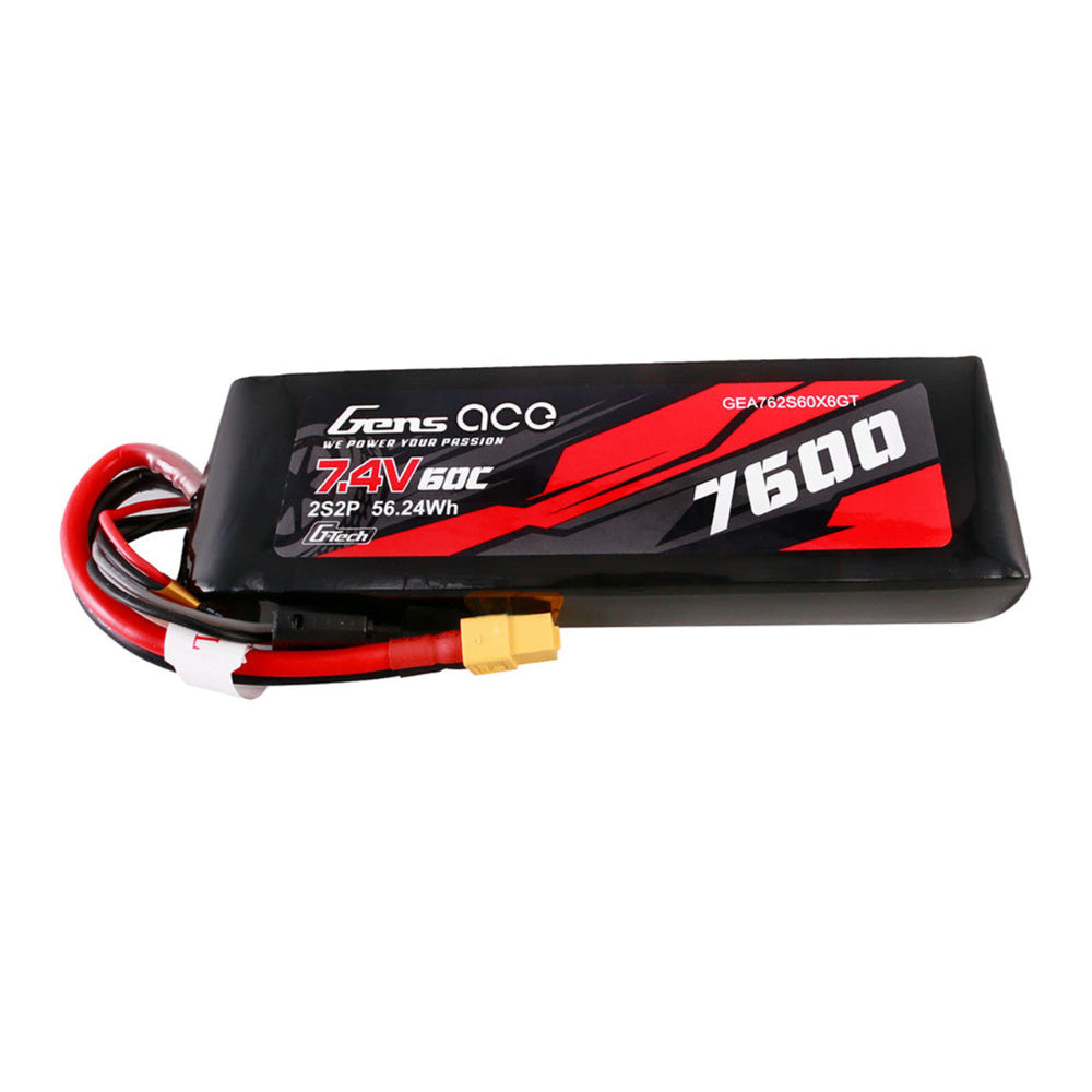 Gens Ace 2S / 7600mAh / 60C / 7.4V / XT60 / G-Tech LiPo Battery