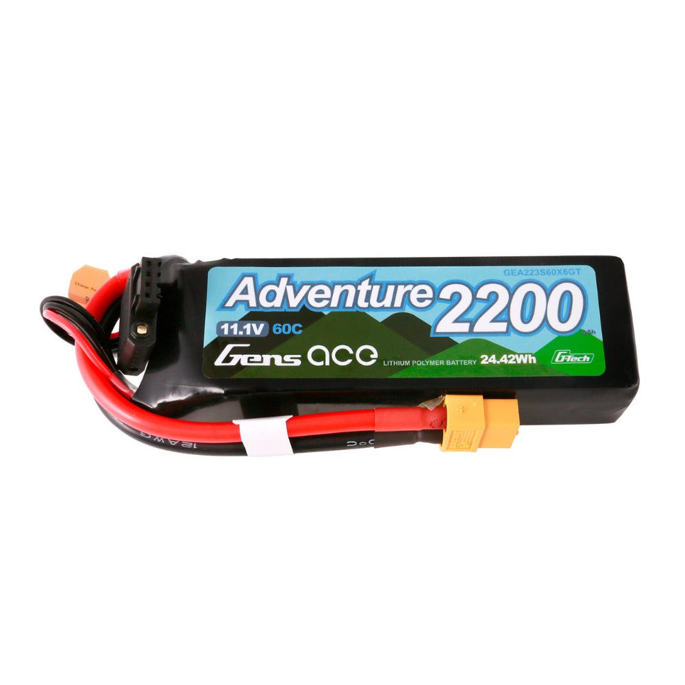 Gens Ace Adventure 3S / 2200mAh / 60C / 11.1V / XT60 LiPo Battery