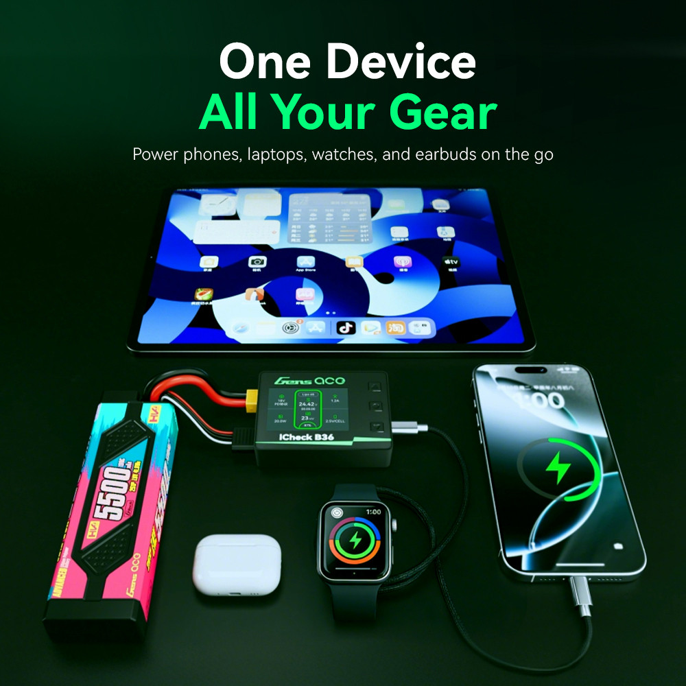 Gens Ace iCheck B36 Multi-Function Smart Battery Checker