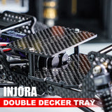 Injora LCG Carbon-Fiber Chassis w/ Double Decker Tray Kit for TRX-4M