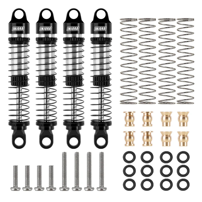 Injora Aluminum Long Threaded Shock Set for TRX-4M (59mm / 4pcs)