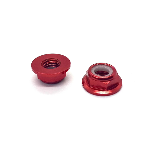 M5 Aluminum CCW Lock Nuts (Flanged / 2pcs / Multiple Colors)