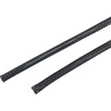 1/2" Expandable Braided Mesh Cable Sleeve (15" Long / Black / 2pcs)