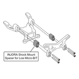 Injora Carbon-Fiber Shock Tower for Micro-B/T (Front or Rear)