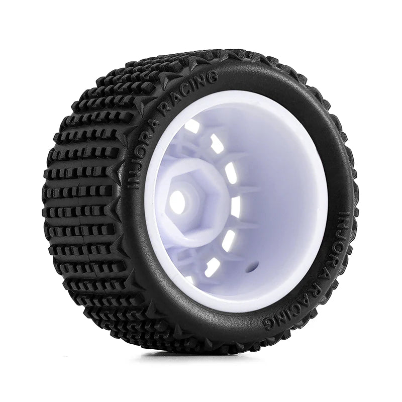 Injora High-Traction B1 Tire/Wheel Set for Micro-T (1.0" / 7mm Hex / 4pcs)