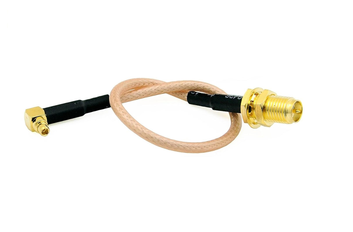 MMCX 90° to SMA (or RP-SMA) Antenna Extension/Adapter Cable for VTX