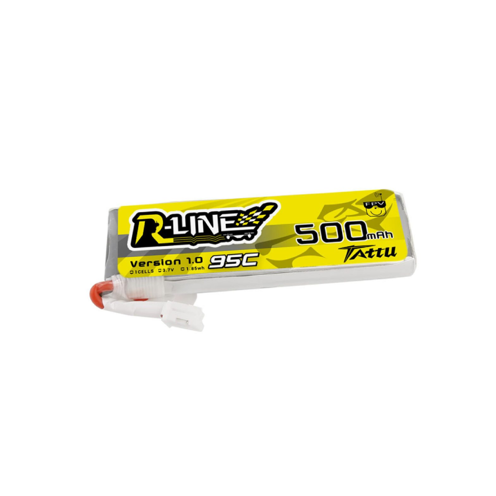 Tattu R-Line 1S / 500mAh / 95C / 3.7V / JST-PH2 LiPo Battery