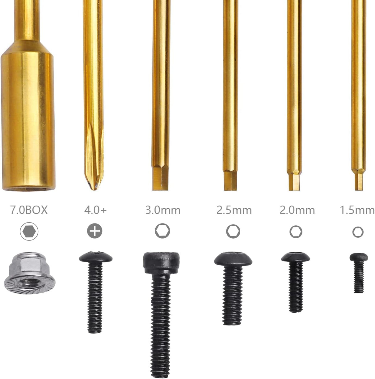 HobbyPark 6-in-1 Hex Driver Screwdriver Set