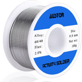 AUSTOR 60/40 Electric Solder Wire (0.8mm / 100g / Line Reel)