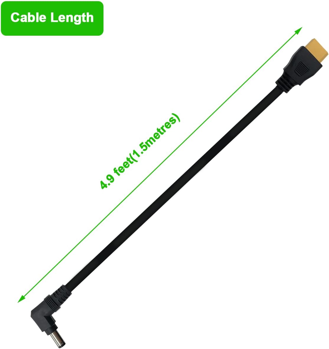 Power Cable XT60 to 2.5mm Angled Barrel Adapter