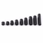 M3 Nylon Double-Pass Hex Standoff (4pcs / Black / Multiple Sizes) | RC-N-Go