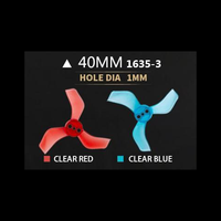 Gemfan 40mm 3-Blade Propellers (1635 / 1mm Shaft / 2 Sets / Multiple Colors) | RC-N-Go