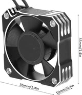 Rocket-RC Aluminum Motor & ESC Cooling Fan (35mm / 5V to 8.5V)