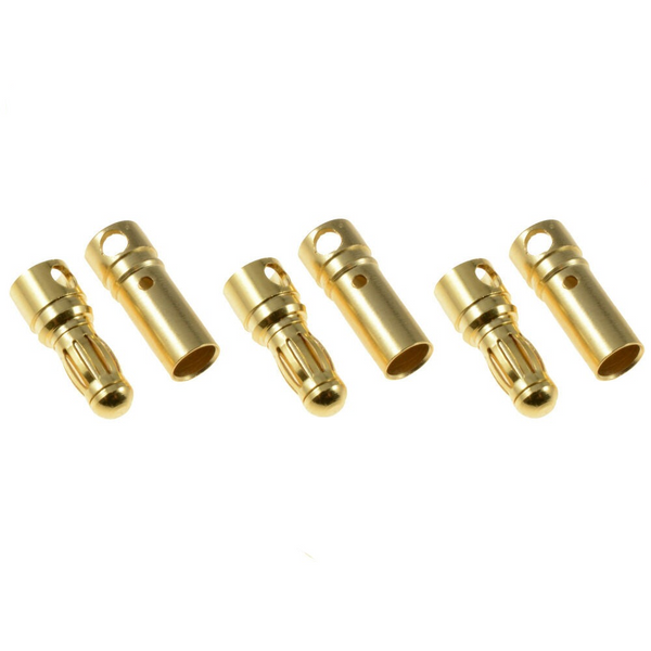 Banana Plug Bullet Connectors (3.5mm / 3 Pairs) RCNGo