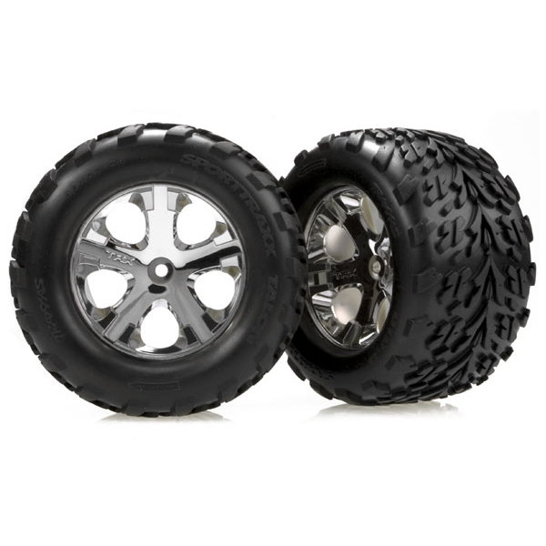 Traxxas 2WD Rear Talon Tire & All-Star Wheel Set (#3668 / 2.8" / 12mm Hex / 2pcs)