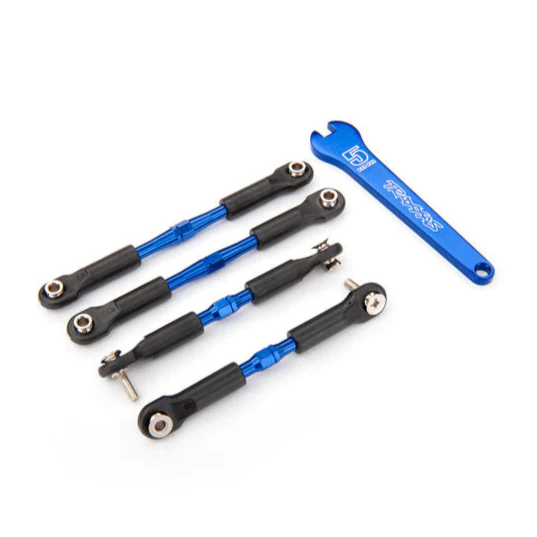 Traxxas Aluminum Camber Link Turnbuckle Set (#3741A / Front & Rear / Blue)