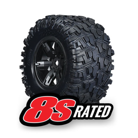 Traxxas Tires & Wheels Set for X-Maxx & XRT (#7772X  / Pre-Glued / 24mm / 2pcs)