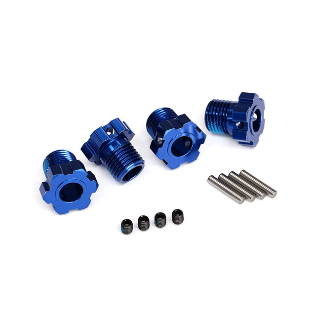 Traxxas Aluminum Splined Wheel Hubs (17mm / Multiple Colors) Blue (8654)