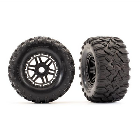 Traxxas Tire & Wheel Set for Maxx (17mm Splined / Pre-Glued / 2pcs) | RC-N-Go