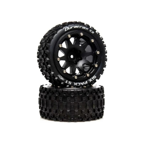 Duratrax Six Pack ST Belted Tire & Wheel Set (2.8" / 12mm Hex / 2pcs)