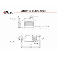 Hitec D950TW Digital Ultra Torque Servo (25T Spline / Titanium Gears)