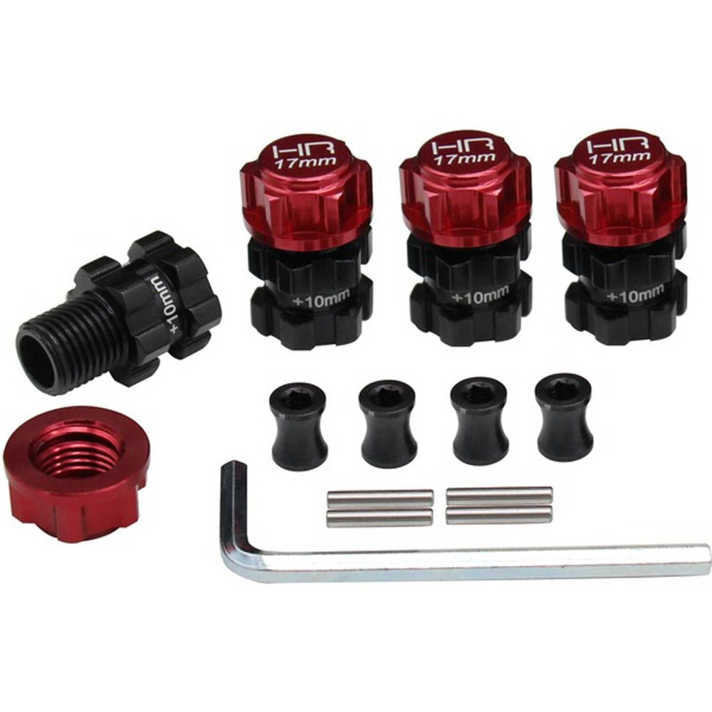 Hot-Racing Heavy Duty Offset Aluminum Wheel Hub 14mm to 17mm Adapter Set