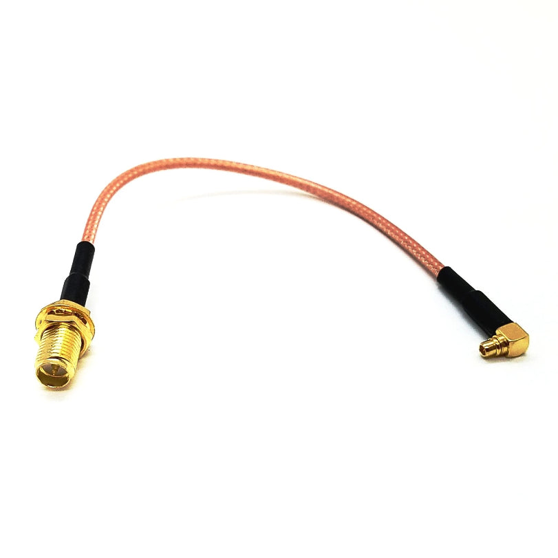 MMCX 90° to SMA (or RP-SMA) Antenna Extension/Adapter Cable for VTX | RC-N-Go