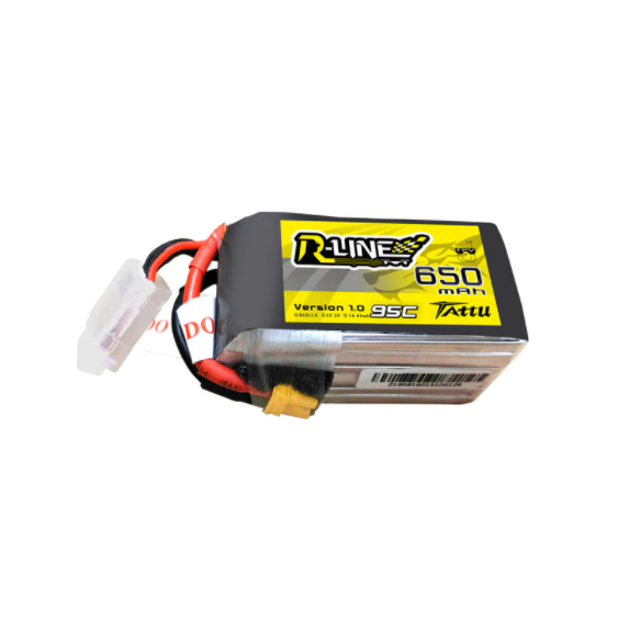 Tattu R-Line 6S / 650mAh / 95C / 22.2V / XT30 LiPo Battery | RC-N-Go